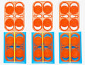 Full set of orange TangleTags fitted sheet corner tags